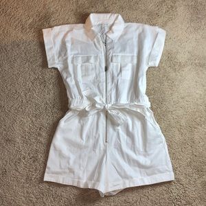 Express x Ladygang White Utility Jumpsuit